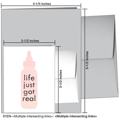 Bottle For Baby, Greeting Card (8346Q), Enclosure, printedcanvas.com