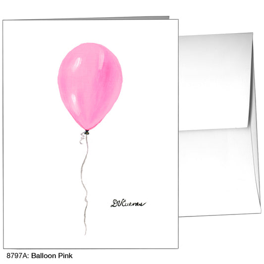 Balloon  Pink, Greeting Card (8797A), A2, printedcanvas.com