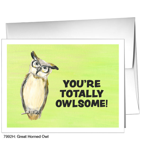 Great Horned Owl, Greeting Card (7992H), A2, printedcanvas.com