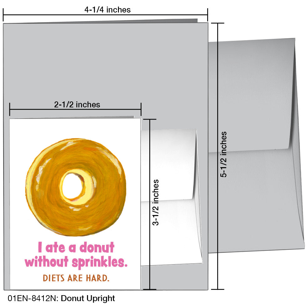 Donut Upright, Greeting Card (8412N), Enclosure Card, www.printedcanvas.com