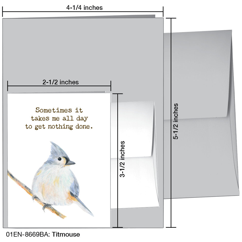 Titmouse, Greeting Card (8669BA), Enclosure, printedcanvas.com