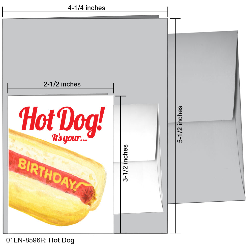 Hot Dog, Greeting Card (8596R), Enclosure, printedcanvas.com