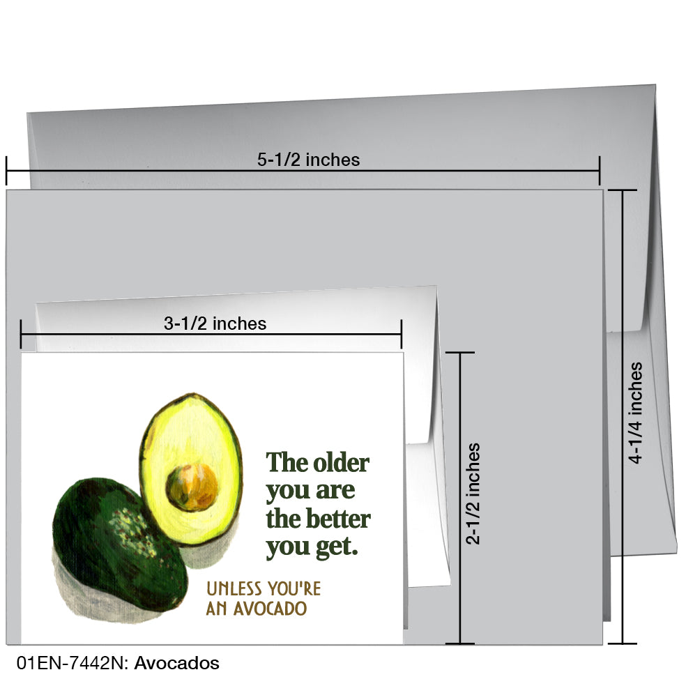 Avocados, Greeting Card (7442N), Enclosure, printedcanvas.com