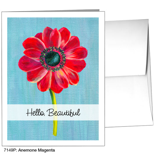 Anemone Magenta, Greeting Card (7149P), A2, printedcanvas.com