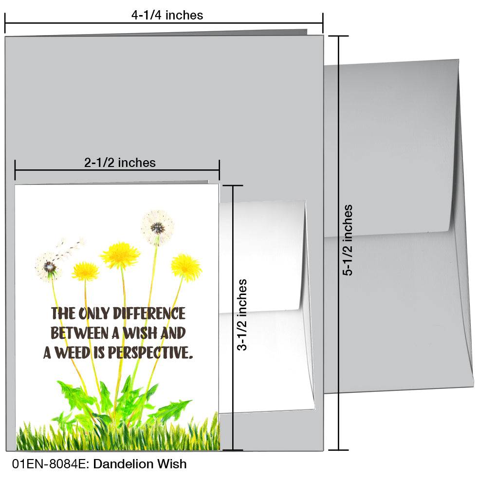 Dandelion Wish, Greeting Card (8084E), Enclosure, printedcanvas.com