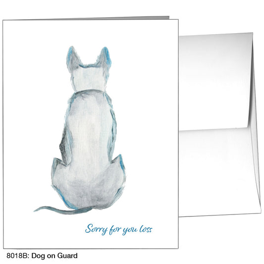 Dog On Guard, Greeting Card (8018B), A2, printedcanvas.com