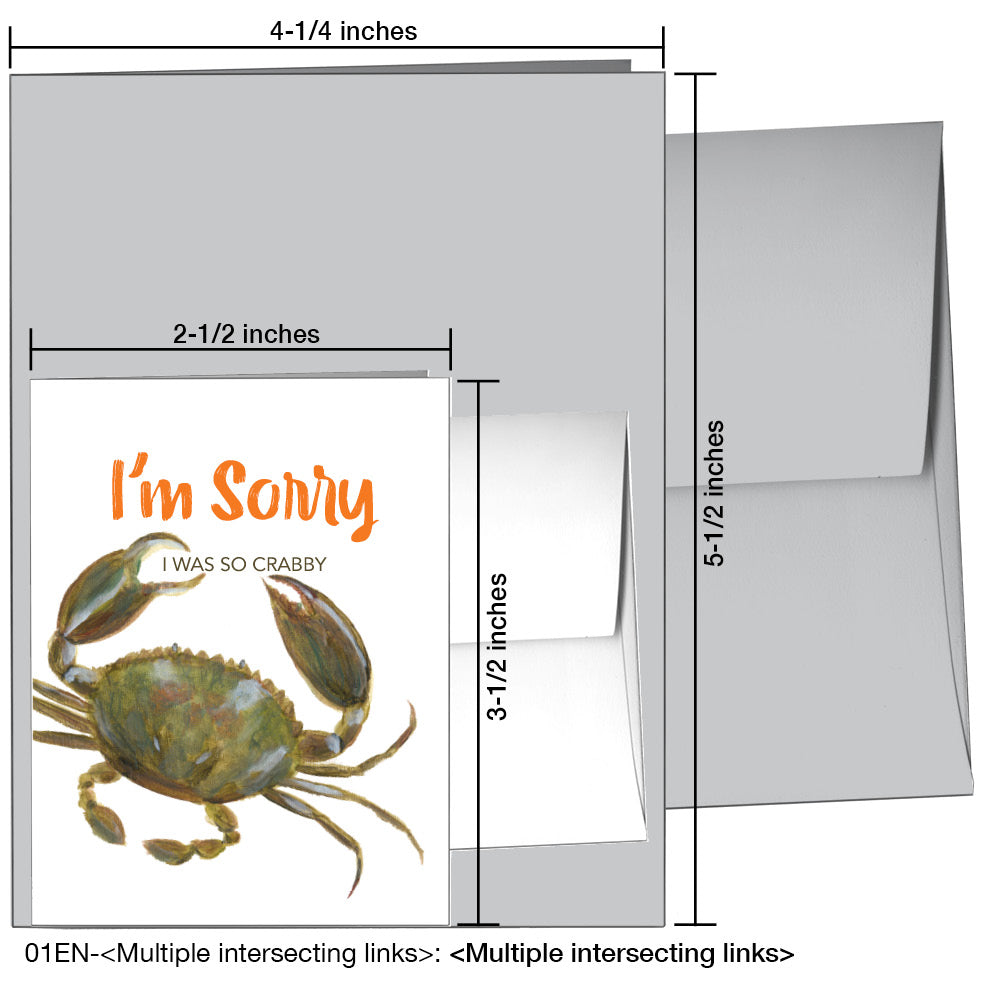Crab, Greeting Card (7614A), Enclosure, printedcanvas.com