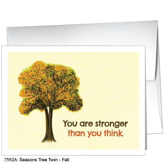 Seasons Tree Twin, Greeting Card (7552A), A2, printedcanvas.com
