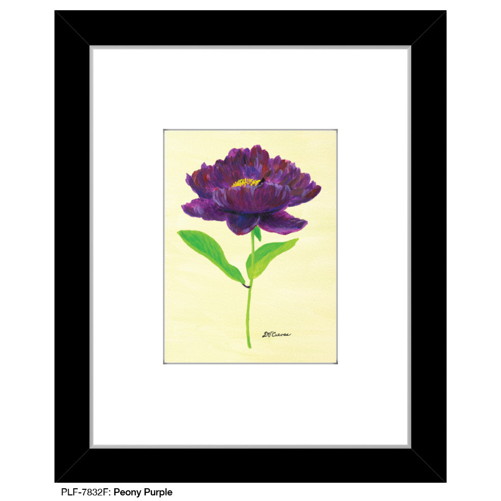 Peony Purple, Print (#7832F), Print Matted, www.printedcanvas.com