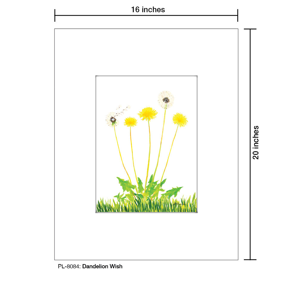 Dandelion Wish, Print (#8084A), Printe Matted, www.printedcanvas.com