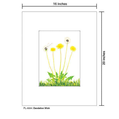 Dandelion Wish, Print (#8084A), Printe Matted, www.printedcanvas.com