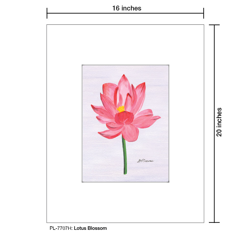 Lotus Blossom, Print (#7707H) - Printed Canvas