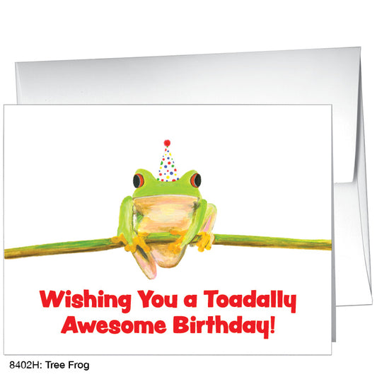 Tree Frog, Greeting Card (8402H), A2 Card, www.printedcanvas.com