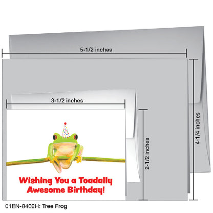 Tree Frog, Greeting Card (8402H), Enclosure, printedcanvas.com