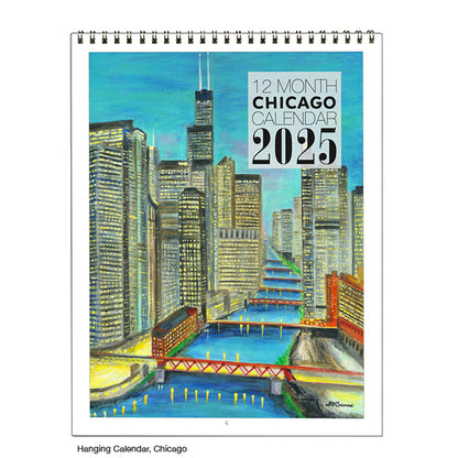 Hanging Letter Calendar, Chicago (#311-2025) - Printed Canvas