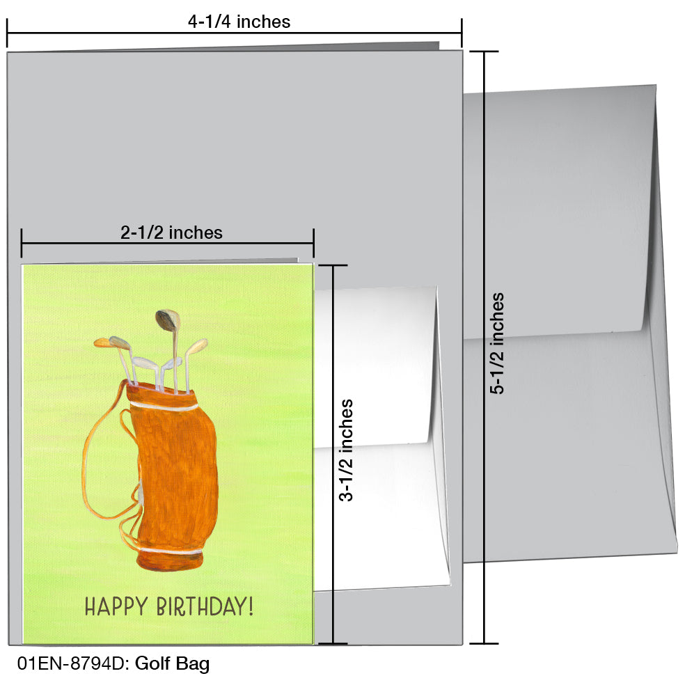 Golf Bag, Greeting Card (8794D), Enclosure Card, www.printedcanvas.com