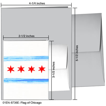 Flag of Chicago, Greeting Card (8736E), Enclosure Card, printedcanvas.com