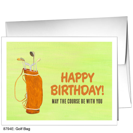 Golf Bag, Greeting Card (8794E), A2 Card, www.printedcanvas.com