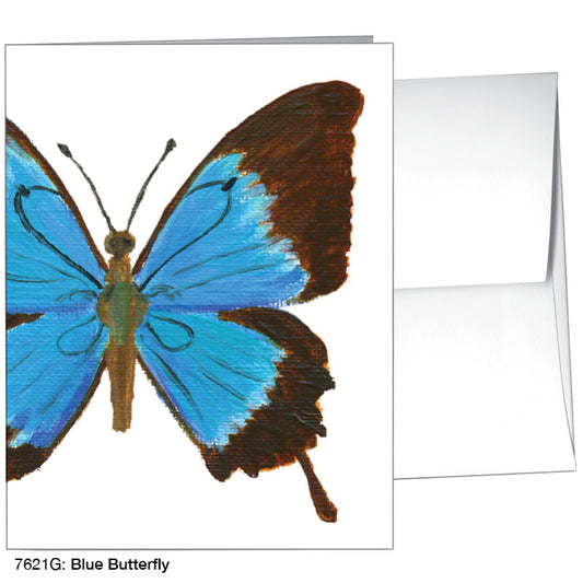 Blue Butterfly, Greeting Card (7621G), A2, printedcanvas.com