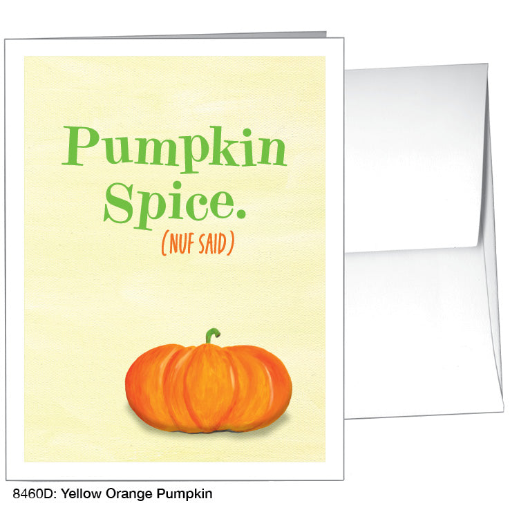 Yellow Orange Pumpkin, Greeting Card (8460D), A2, printedcanvas.com