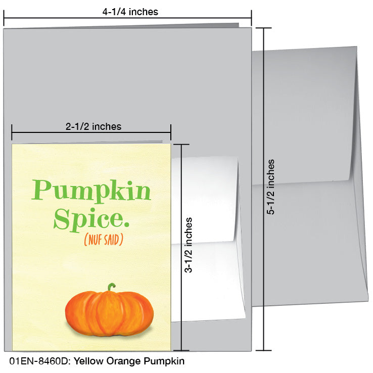 Yellow Orange Pumpkin, Greeting Card (8460D), Enclosure, printedcanvas.com