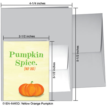 Yellow Orange Pumpkin, Greeting Card (8460D), Enclosure, printedcanvas.com