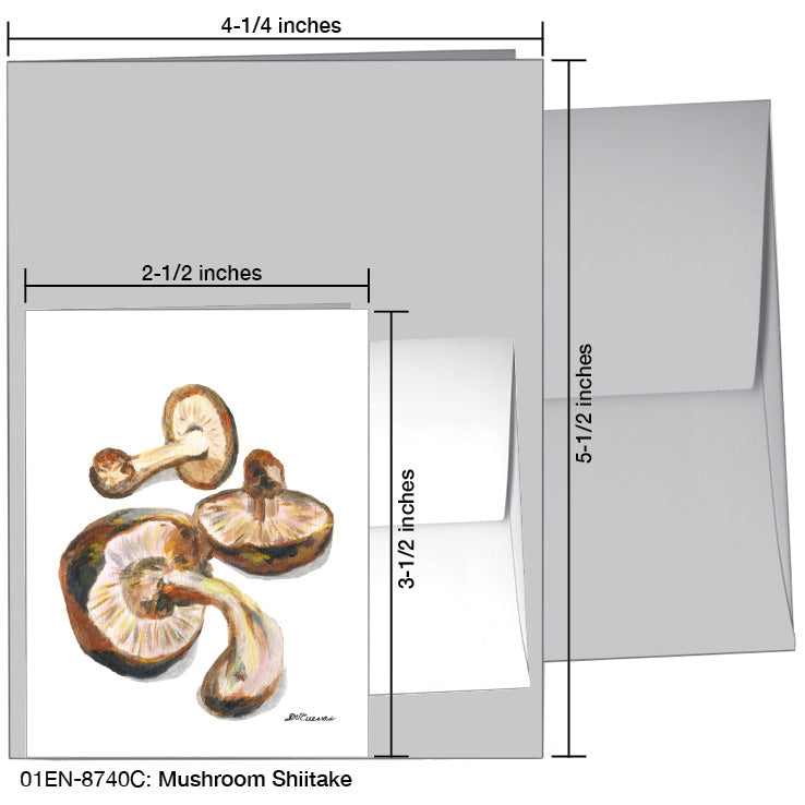 Mushroom Shiitake, Greeting Card (8740C), Enclosure Card, www.printedcanvas.com