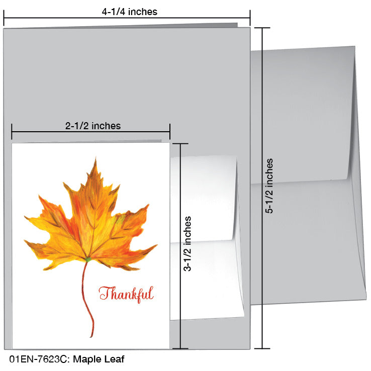 Maple Leaf, Greeting Card (7623C), Enclosure, printedcanvas.com