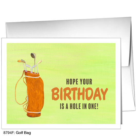 Golf Bag, Greeting Card (8794F), A2 Card, www.printedcanvas.com