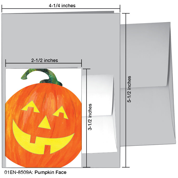 Pumpkin Face, Greeting Card (8509A), Enclosure, printedcanvas.com