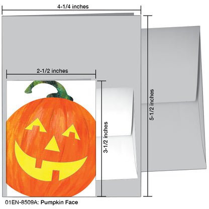 Pumpkin Face, Greeting Card (8509A), Enclosure, printedcanvas.com