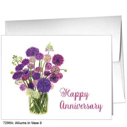Alliums In Vase 3, Greeting Card (7296A), A2, printedcanvas.com