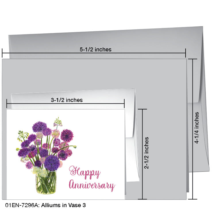 Alliums In Vase 3, Greeting Card (7296A), Enclosure, printedcanvas.com