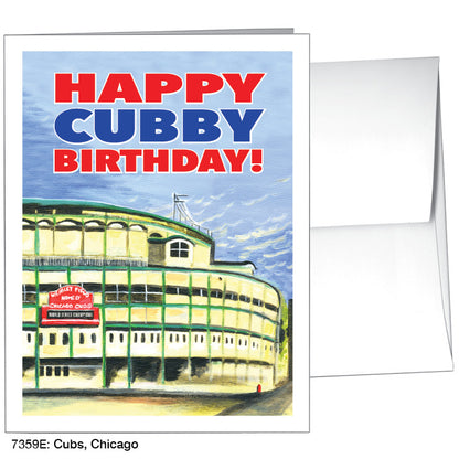 Cubs, Chicago, Greeting Card (7359E), A2 Card, www.printedcanvas.com