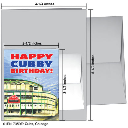 Cubs, Chicago, Greeting Card (7359E), Enclosure, www.printedcanvas.com