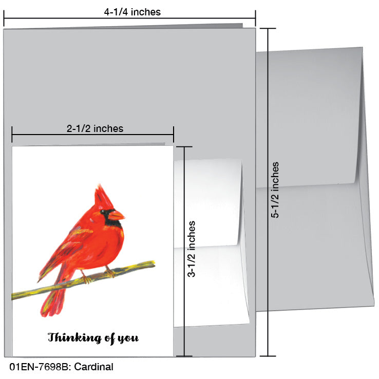 Cardinal, Greeting Card (7698B), Enclosure, printedcanvas.com