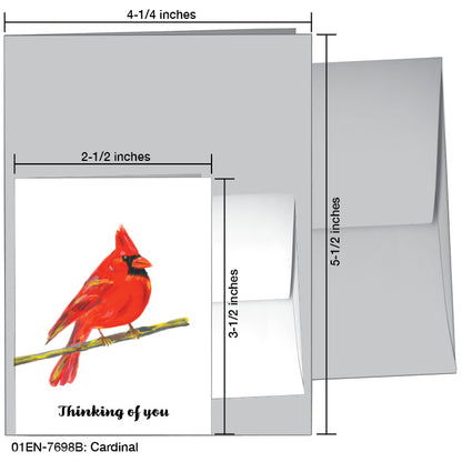 Cardinal, Greeting Card (7698B), Enclosure, printedcanvas.com