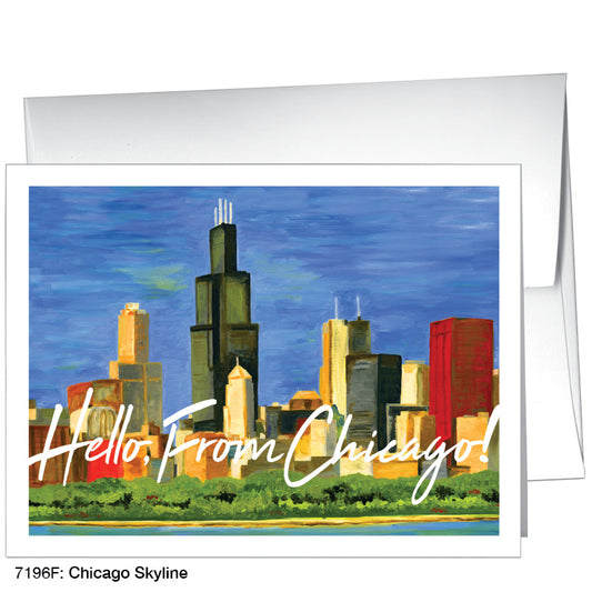 Chicago Skyline, Greeting Card (7196F), A2 Card, printedcanvas.com
