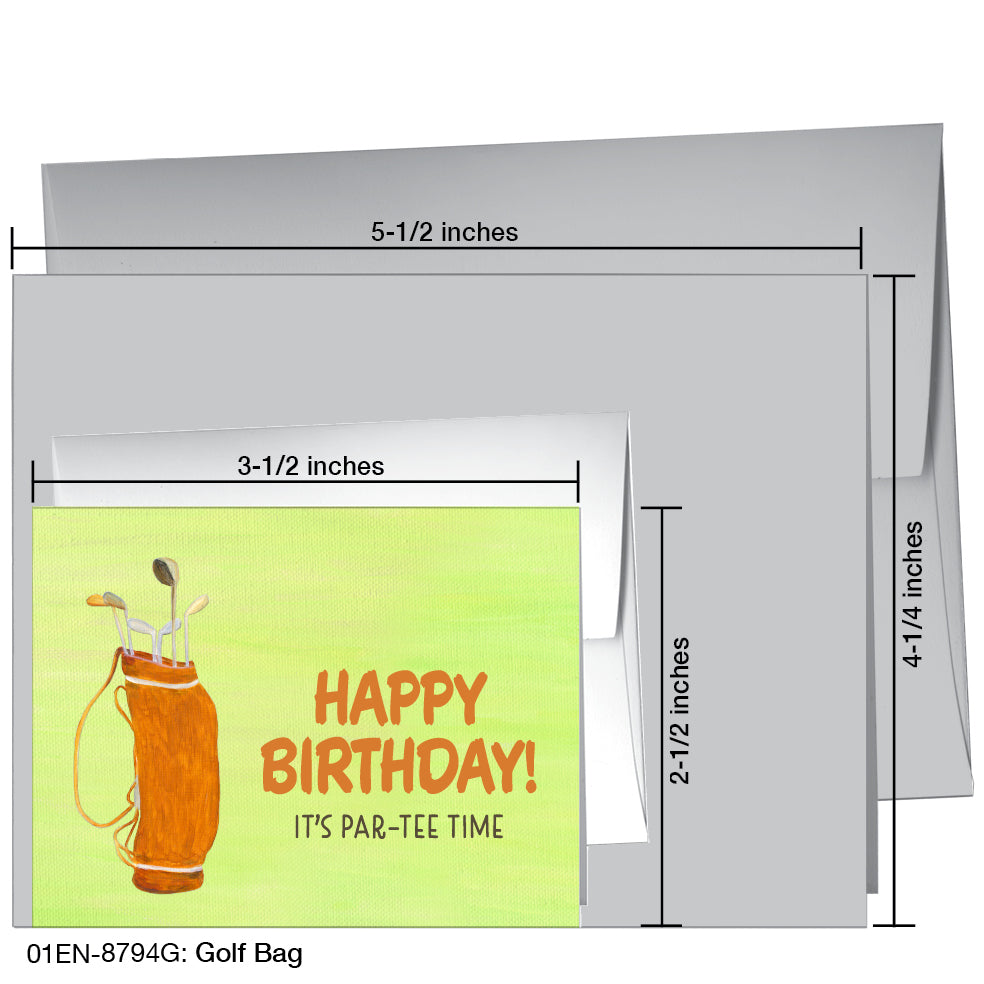 Golf Bag, Greeting Card (8794G), Enclosure, www.printedcanvas.com