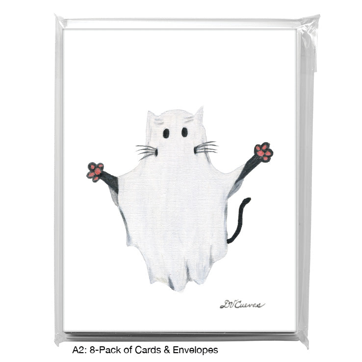 Ghostie Catter, Greeting Card (8804A), 8-Pack, www.printedcanvas.com