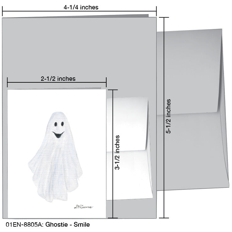 Ghostie - Smile, Greeting Card (8805A), Enclosure, printedcanvas.com