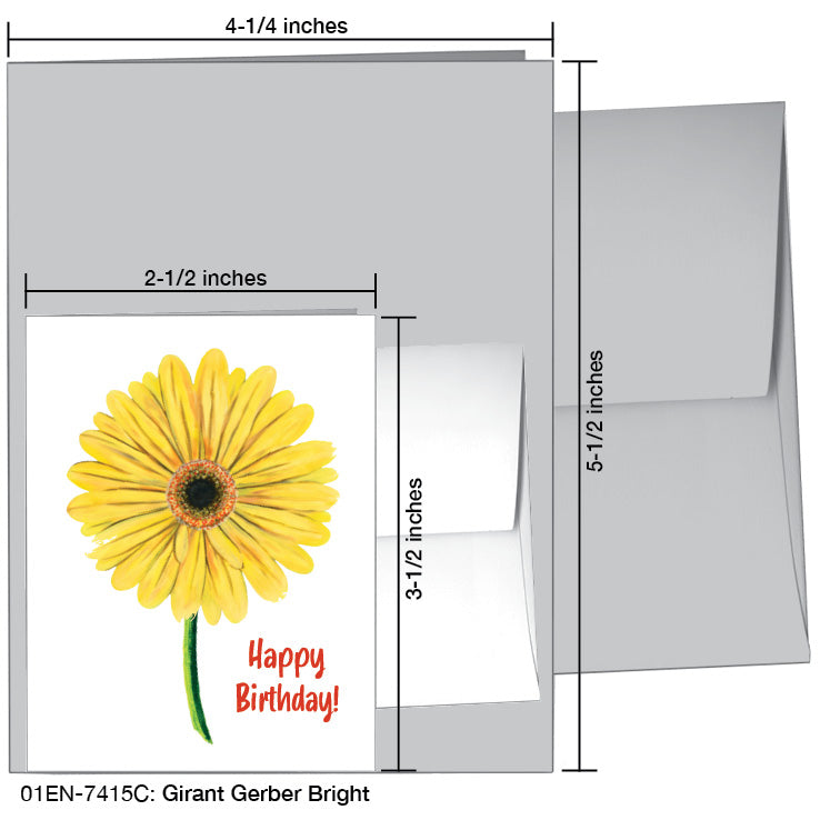 Giant Gerber Bright, Greeting Card (7415C), Enclosure Card, printedcanvas.com