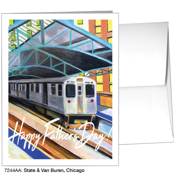 State & Van Buren, Chicago, Greeting Card (7244AA), A2, printedcanvas.com