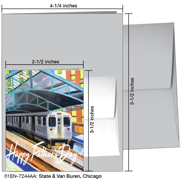 State & Van Buren, Chicago, Greeting Card (7244AA), Enclosure, printedcanvas.com