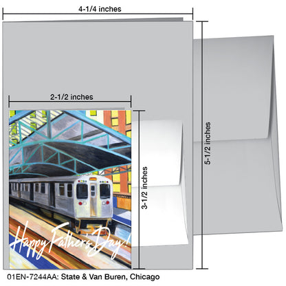 State & Van Buren, Chicago, Greeting Card (7244AA), Enclosure, printedcanvas.com