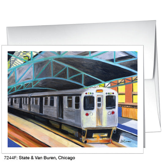 State & Van Buren, Chicago, Greeting Card (7244F), A2 Card, printedcanvas.com