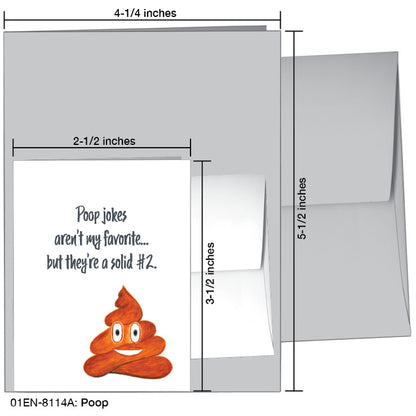 Poop, Greeting Card (8114A), Enclosure, printedcanvas.com