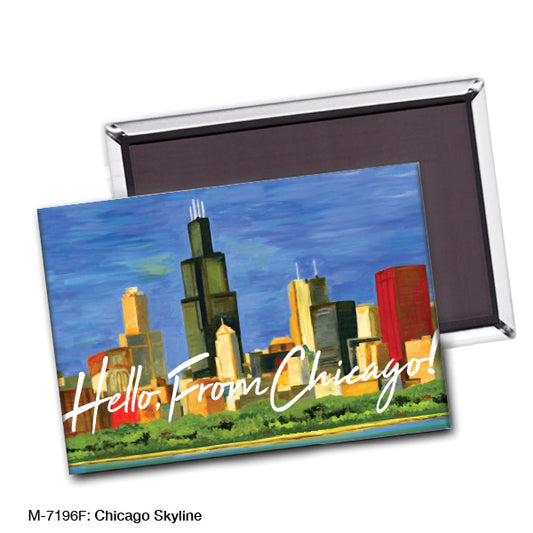 Chicago Skyline, Magnet (M-7196F), Front, printedcanvas.com