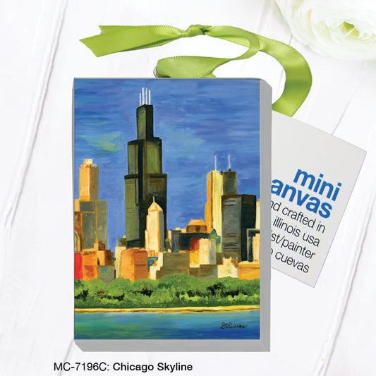 Chicago Skyline, Mini Canvas (MC-7196C), Mini Canvas, www.printedcanvas.com