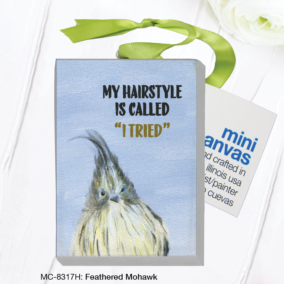Feather Mohawk, Mini Canvas (MC-8317H), Front, printedcanvas.com